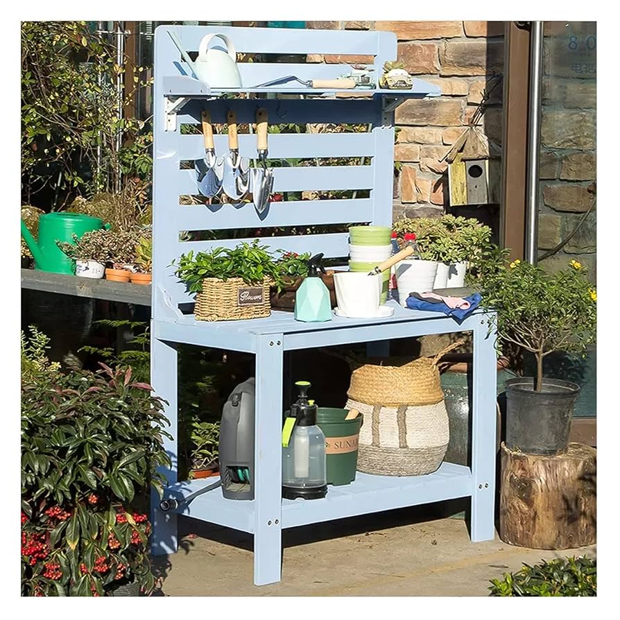 Amazon.com: Outdoor Potting Bench, Garden Workstation Table